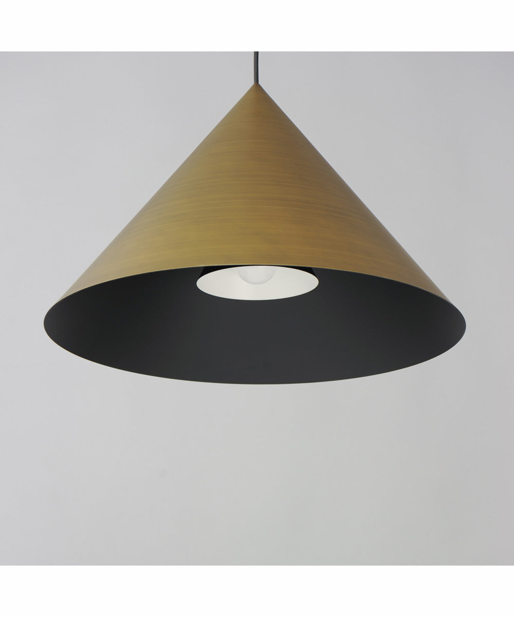 Pitch 22 inch LED Pendant Antique Brass