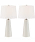 Muriel 2-Light 2 Pack-Table Lamp White Ceramichrome/ White Linen