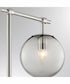 Lencho 1-Light Table Lamp Brushed Nickel/Smoke Glass Shade