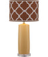 Monisha 1-Light Table Lamp Mustard Ceramic Body/L/Brn Moroccan E27 Cfl 23