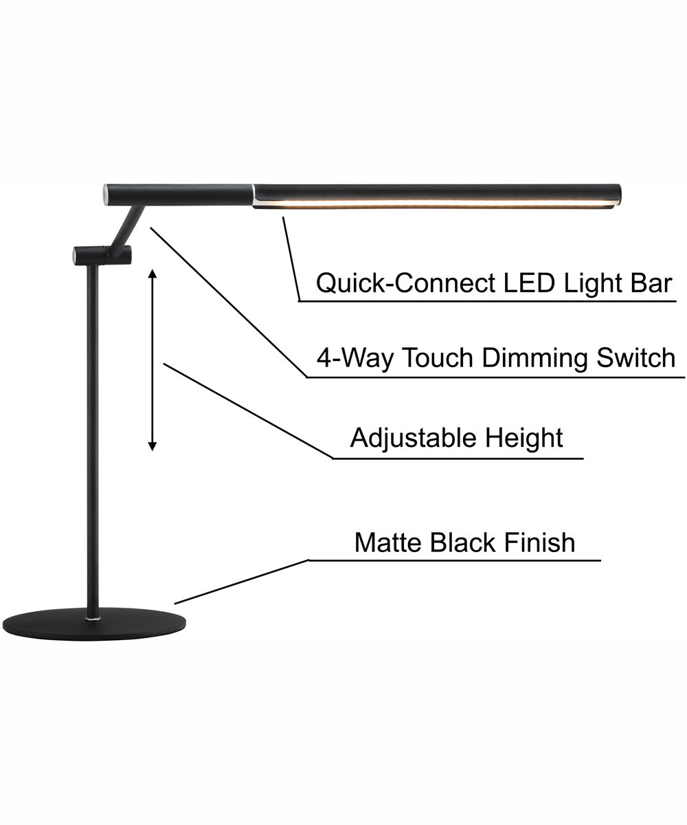Tilla 1-Light Led Table Lamp Black