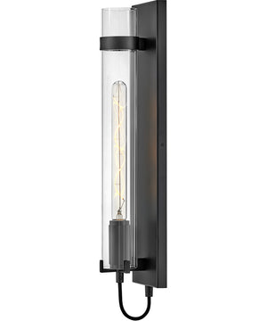 Ryden 1-Light LED Tall Single Light Sconce in Black
