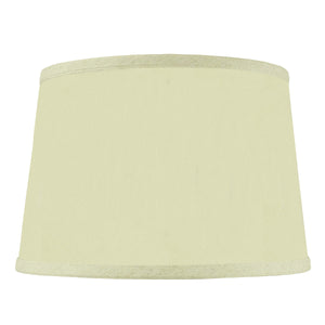 12"W x 8"H SLIP UNO FITTER Hardback Shallow Drum Lamp Shade Eggshell Fabric