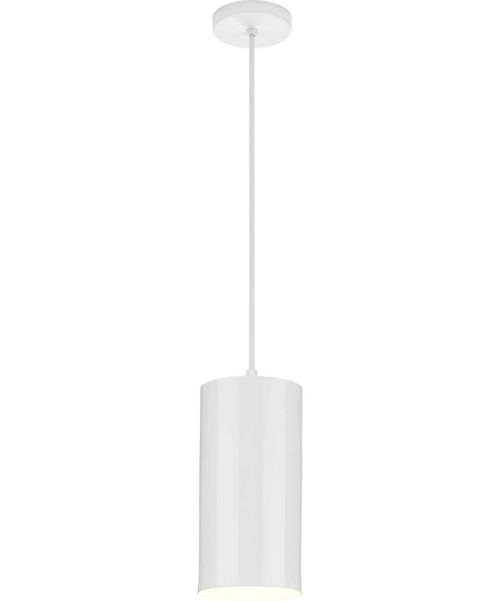 6"  Outdoor Aluminum Cylinder Cord-Mount Hanging Light White