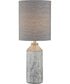 Grayton 1-Light Table Lamp Grey Ceramichrome/ Grey Fabric Shade
