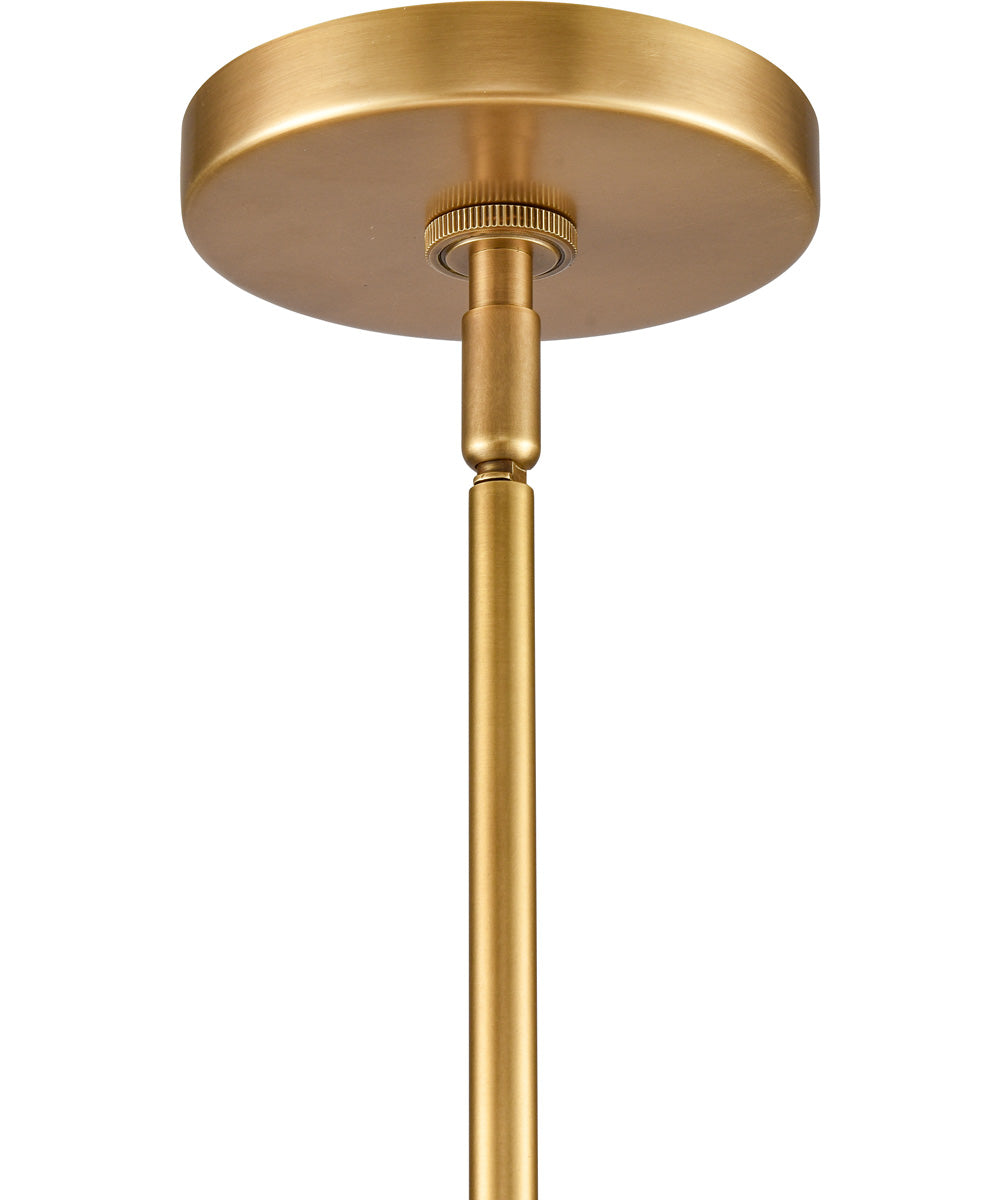 Gillian 6'' Wide 1-Light Mini Pendant - Natural Brass/Matte Black