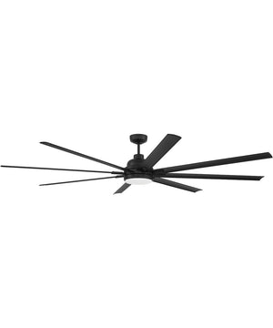 Rush 84" 1-Light Ceiling Fan (Blades Included) Flat Black