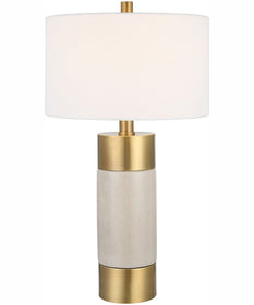 Adelia Ivory & Brass Table Lamp
