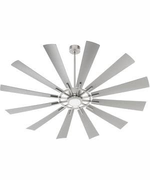 72" Cirque 1-light LED Patio Ceiling Fan Satin Nickel