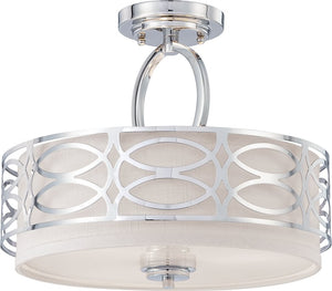 15"W Harlow 2-Light Close-to-Ceiling Polished Nickel