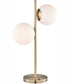 Lencho 2-Light 2-Light Table Lamp Gold/Frost Glass Shade