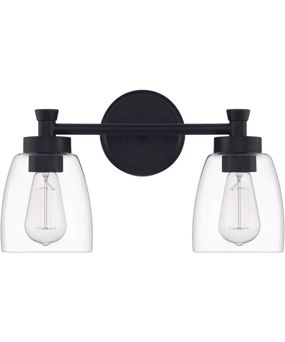 Henning 2-Light Vanity Flat Black