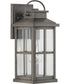 Williamston 1-Light Clear Glass Transitional Style Medium Outdoor Wall Lantern Antique Pewter