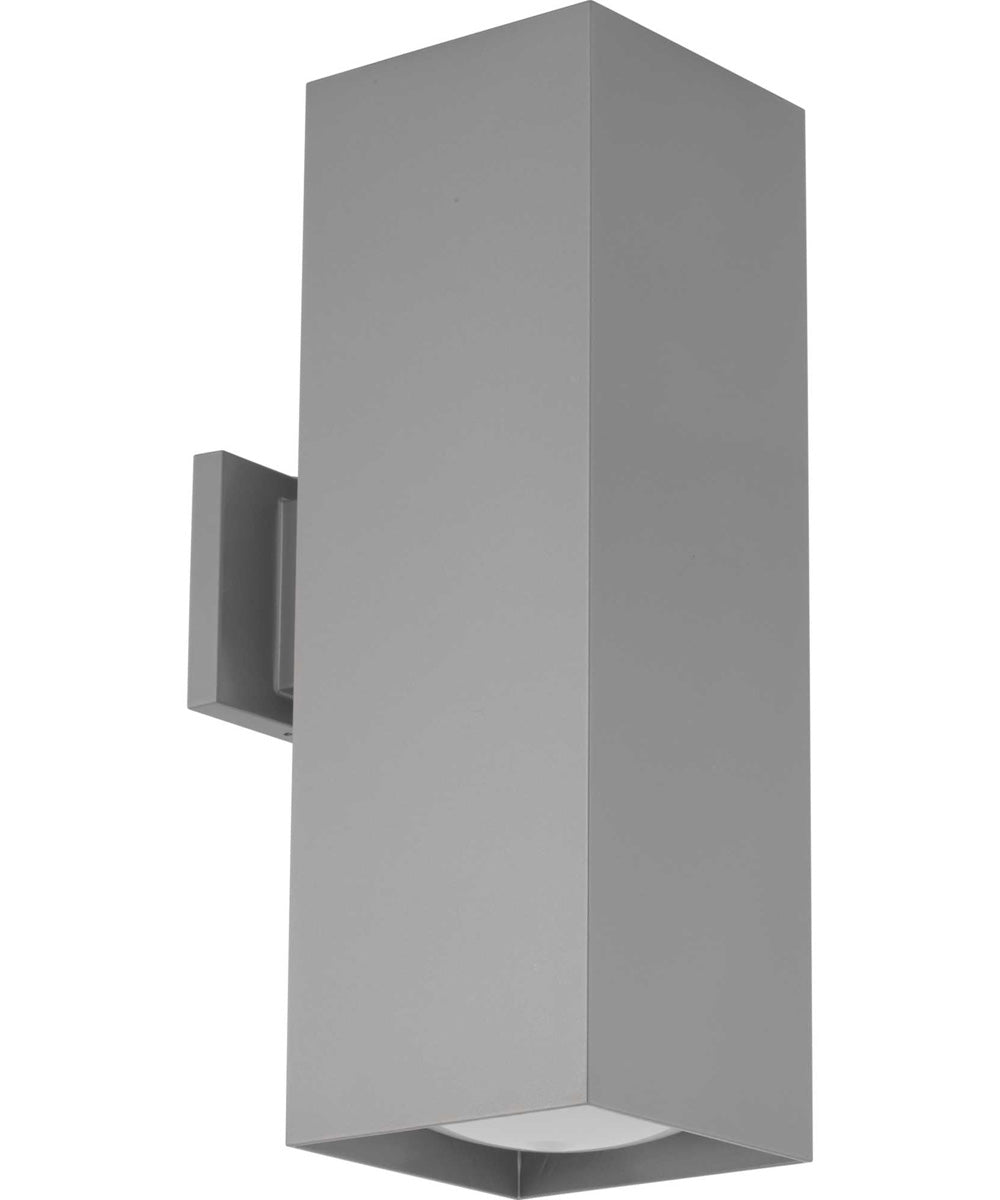 6" LED Square Up/Down Outdoor Wall Mount Fixture Metallic Gray