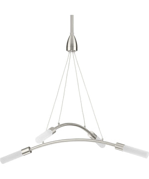 Kylo LED 4-Light Frosted Acrylic Modern Style Chandelier Light Brushed Nickel