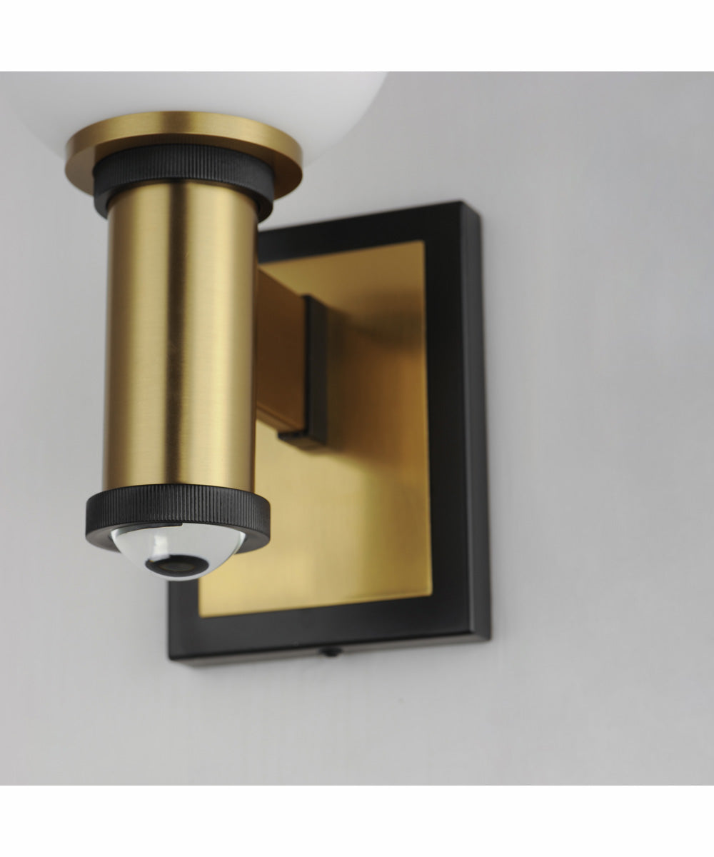 San Simeon 2-Light LED Wall Sconce Black / Natural Aged Brass