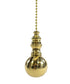 1"W Polished Brass Sphere Fan Pull