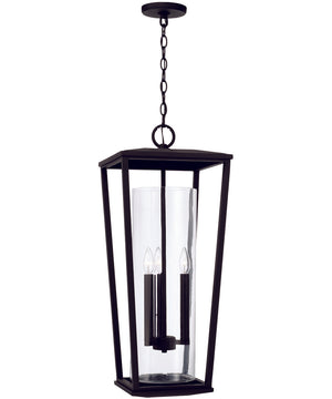 Elliott 3-Light Outdoor Hanging-Lantern Black