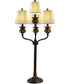 39 Inch H Amber Bedalo 4-Light Bronze Buffet Lamp