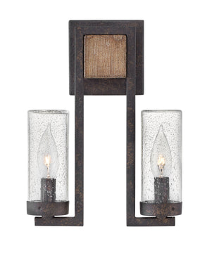 12"H Sawyer 2-Light Outdoor Two Light Sconce in Sequoia