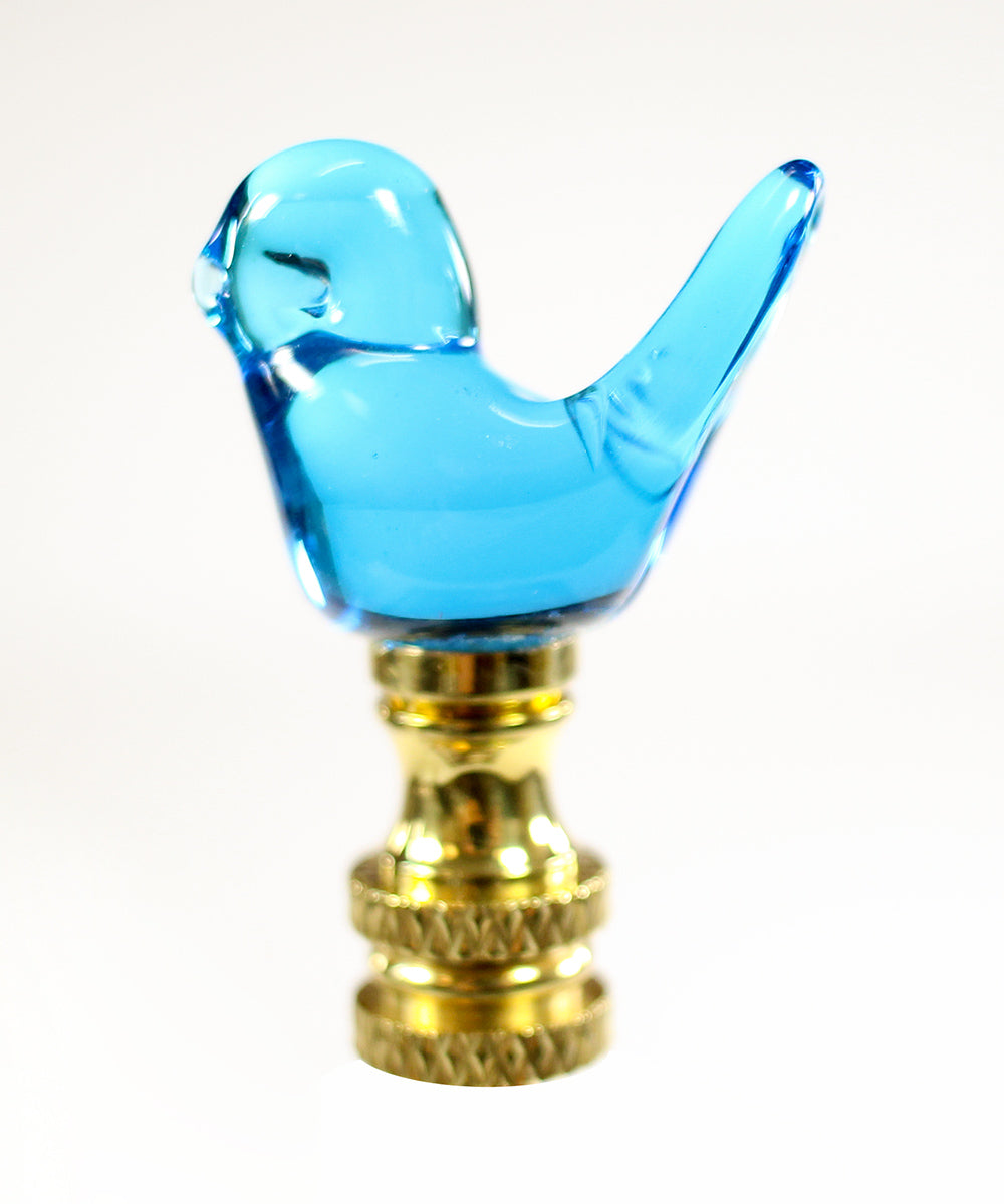 2"H Handblown Glass Bluebird Finial Glass
