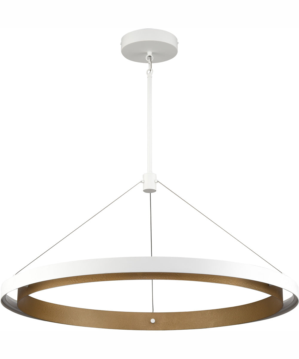 Fagan 33.5'' Wide Integrated LED Pendant - Brushed Brass/Forged Brass