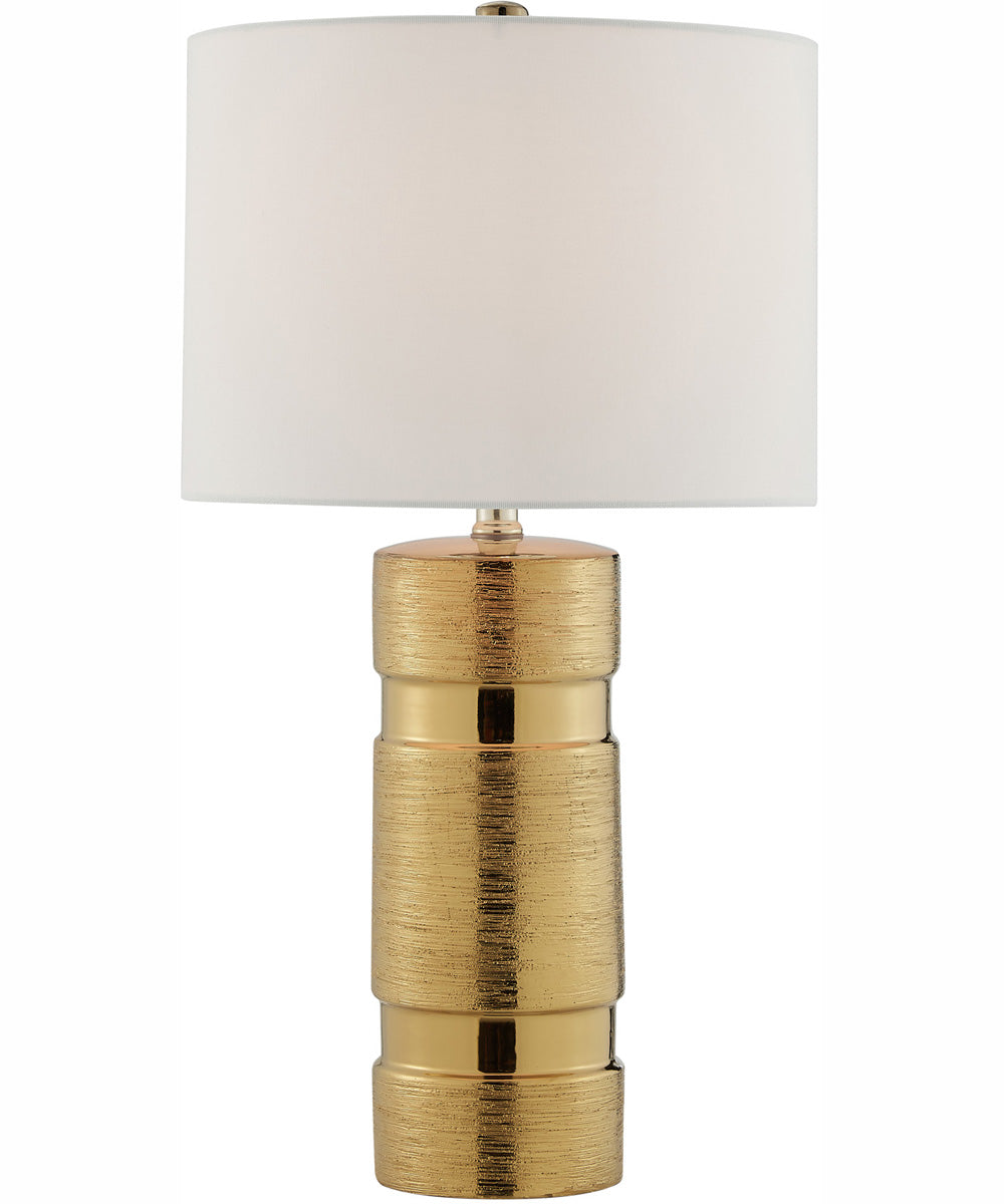 Lucano 2-Light 2 Pack-Table Lamp Gold/White Linen Shade