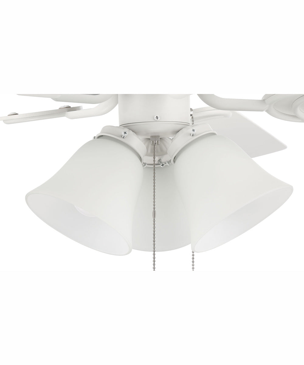 52" Decorator's Choice 2-Light Ceiling Fan Matte White