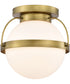 Lakeshore 1-Light Close-to-Ceiling Natural Brass