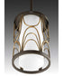 Cirrine 1-Light Etched White Glass Global Mini-Pendant Light Antique Bronze