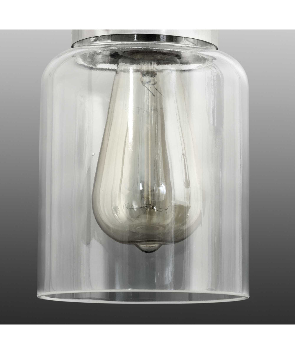 Calhoun 4-Light Clear Glass Farmhouse Bath Vanity Light Brushed Nickel