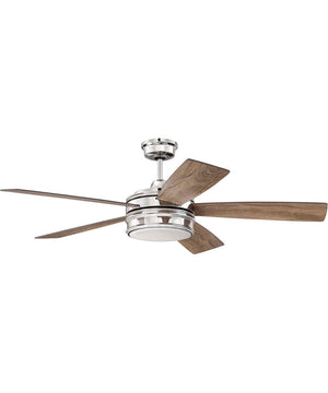 Braxton 1-Light LED Ceiling Fan (Blades Included) Polished Nickel
