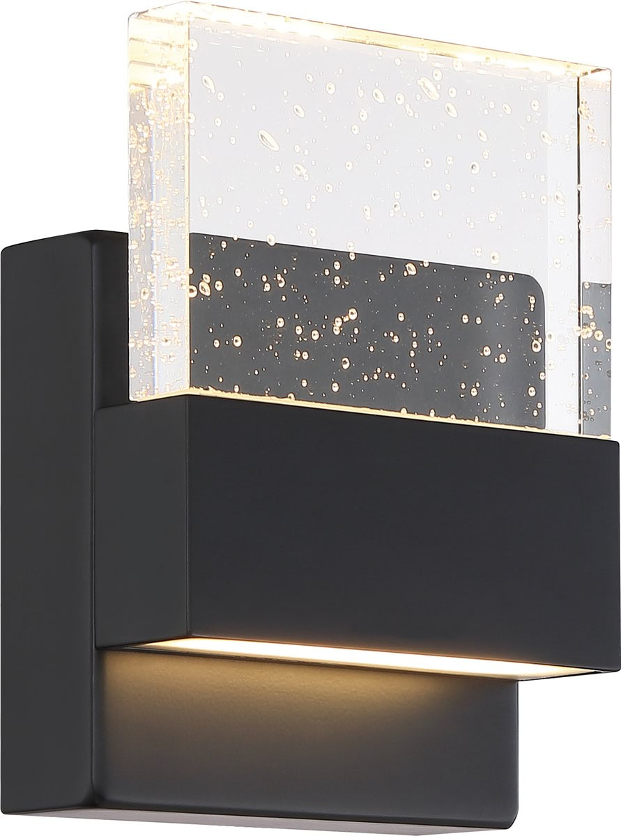 5"W Ellusion 1-Light LED Vanity & Wall Matte Black
