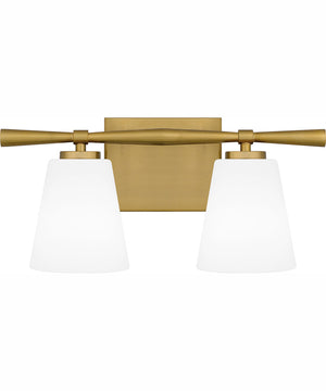Brindley Medium 2-light Bath Light Aged Brass