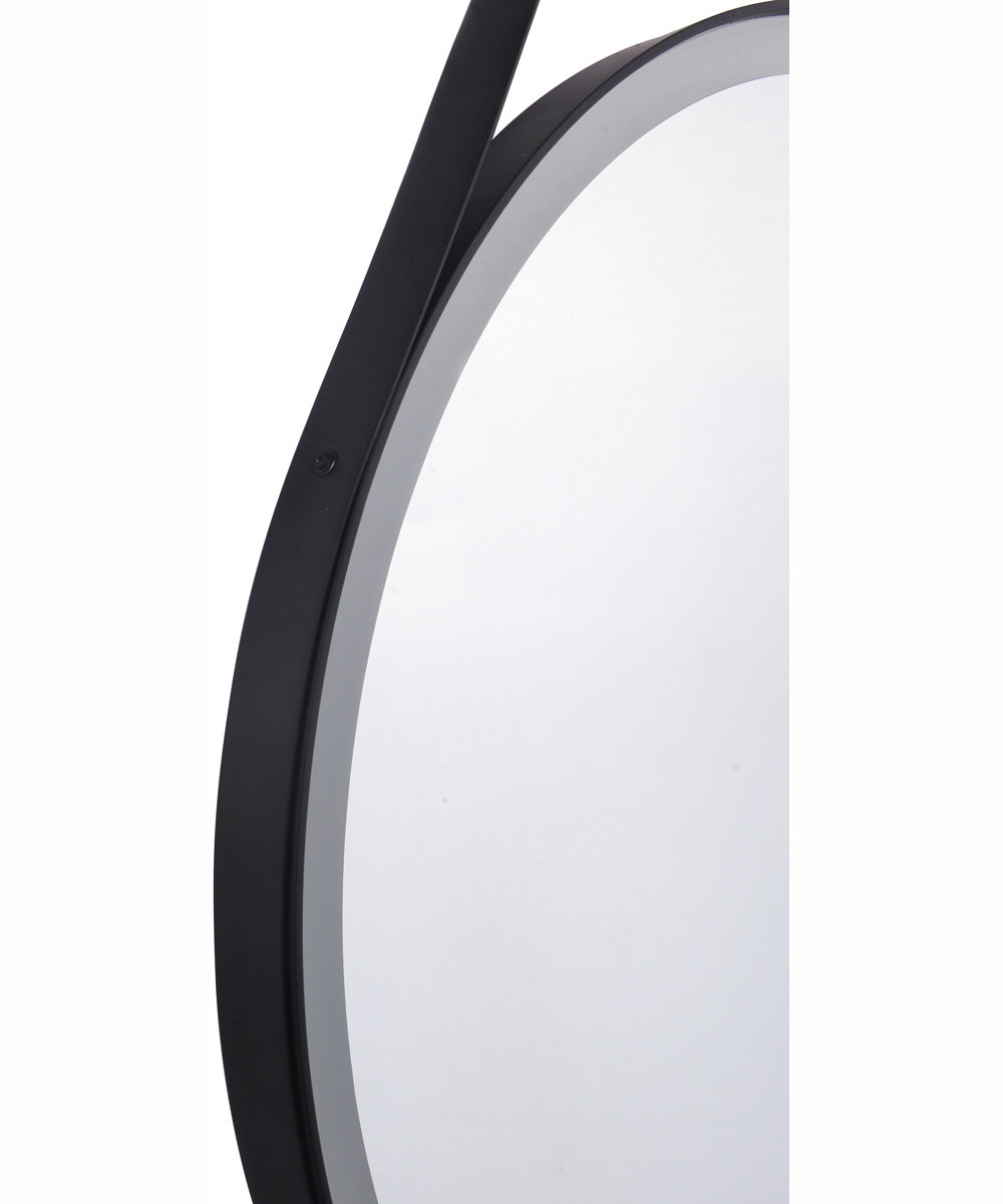 LED Lighted Mirror 1-Light Mirror Flat Black