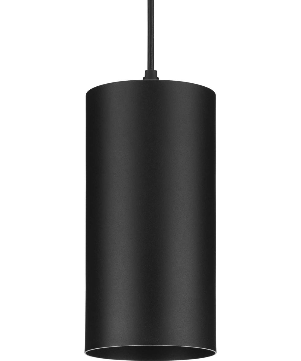 6"  Outdoor LED Aluminum Cylinder Cord-Mount Hanging Light Black