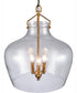 Davenport 17'' Wide 3-Light Pendant - Brushed Antique Brass