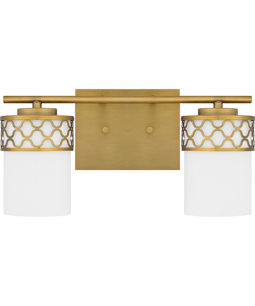 Tenley Medium 2-light Bath Light Aged Brass