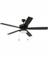 60" Outdoor Super Pro 119 1-Light Indoor/Outdoor Ceiling Fan Flat Black