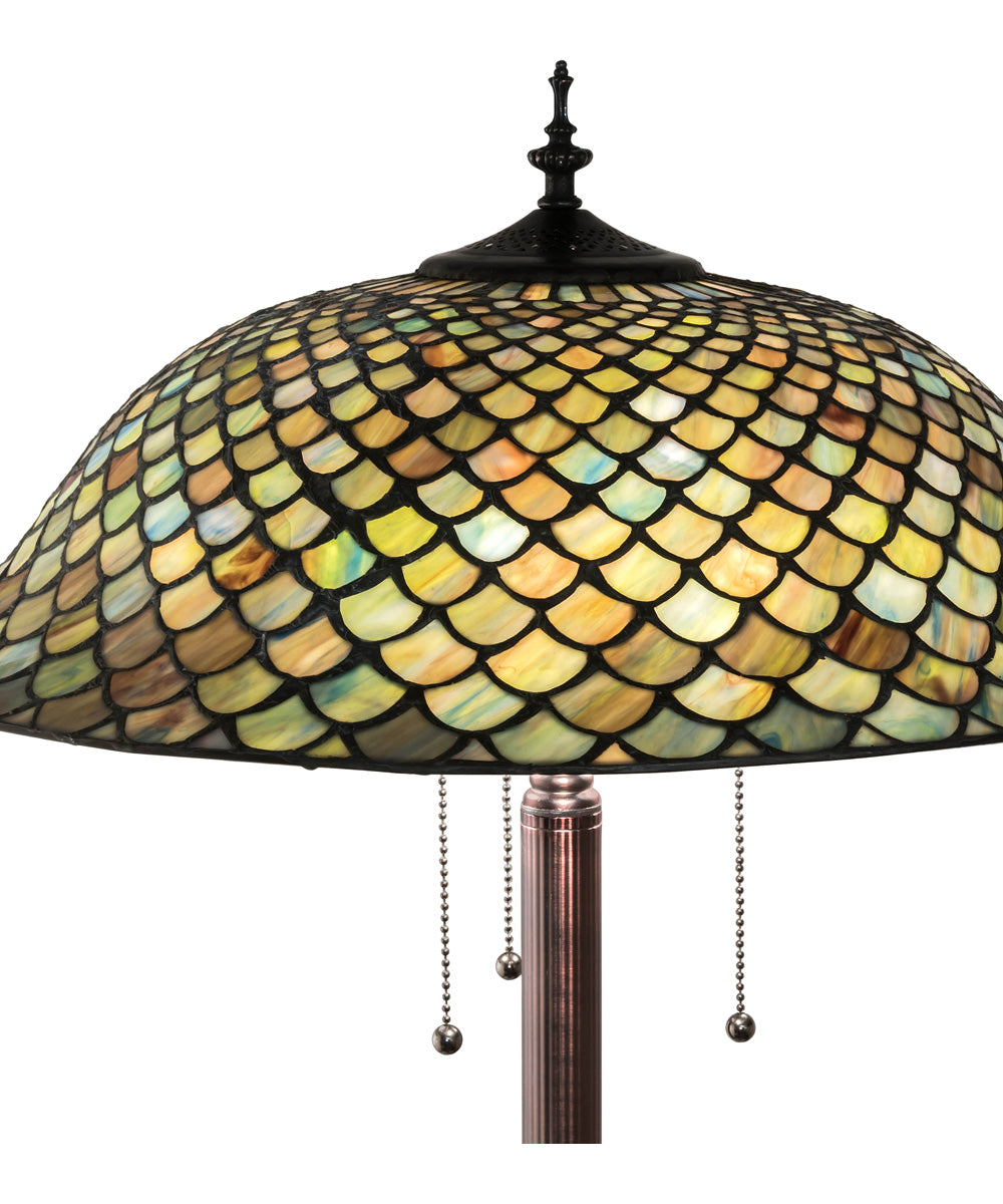 62" High Fishscale Floor Lamp
