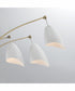Tanko 1-Light 3-Light Arch Lamp Antique Brass/White