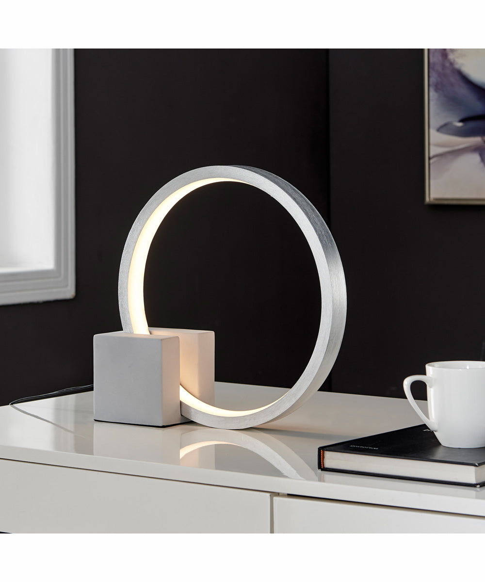 Fannie 1-Light Led Table Lamp Concrete Grey/Aluminum