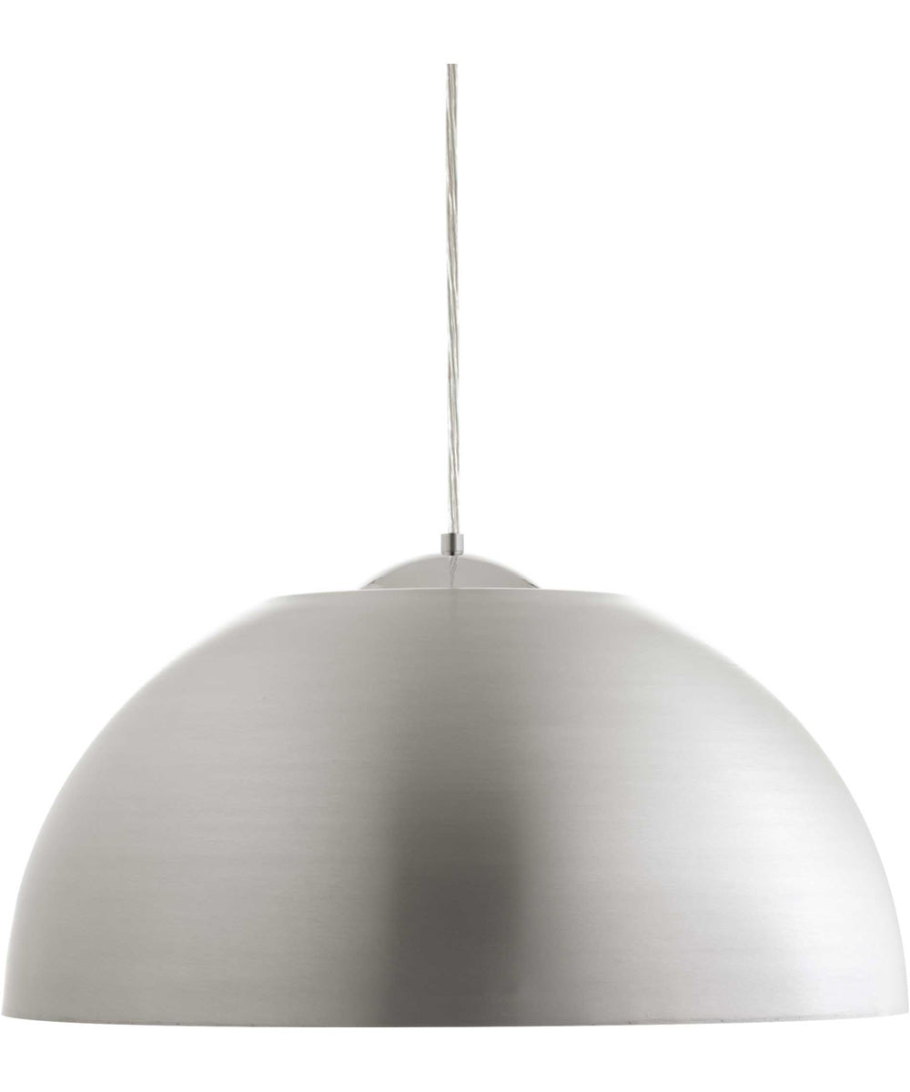Dome 1-Light LED Pendant Satin Aluminum