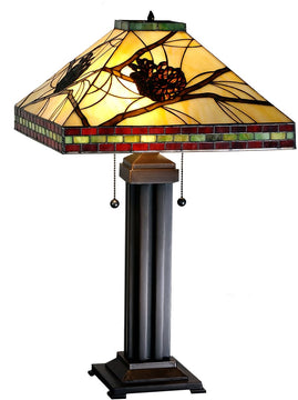 24"H Pinecone Mission Table Lamp