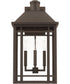 Braden 3-Light Outdoor Wall Mount In Oiled Bronze With Clear Glass