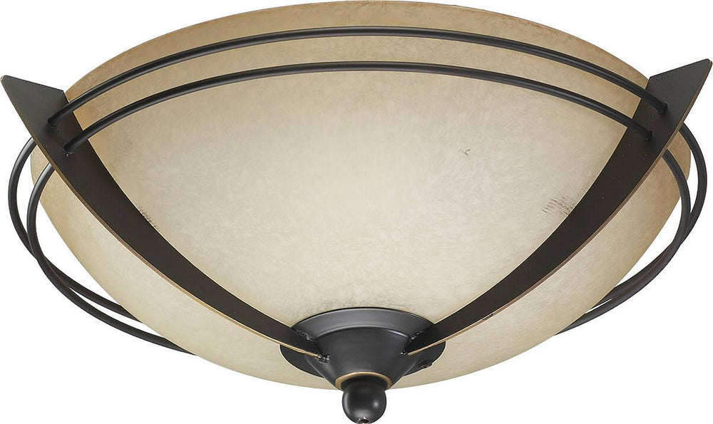 14"w 2-Light Ceiling Fan Light Kit Old World