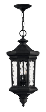 12"W Raley 4-Light LED Outdoor Hanging Light in Museum Black
