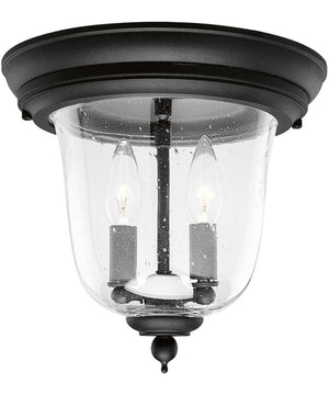 Ashmore 2-Light 10-1/2" Close-to-Ceiling Textured Black