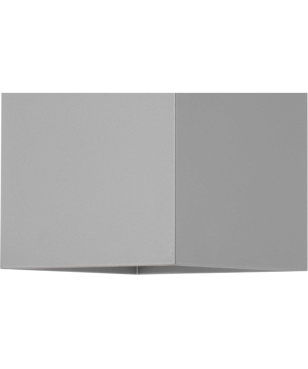 6" LED Square Outdoor Wall Mount Fixture Metallic Gray