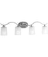 Inspire 4-Light Etched Glass Traditional Bath Vanity Light Polished Chrome